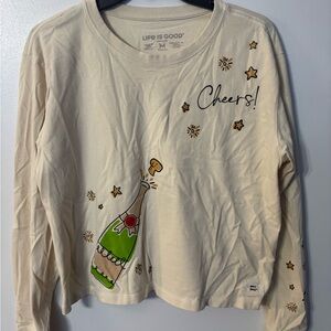 Life Is Good Cream Cheers Tee